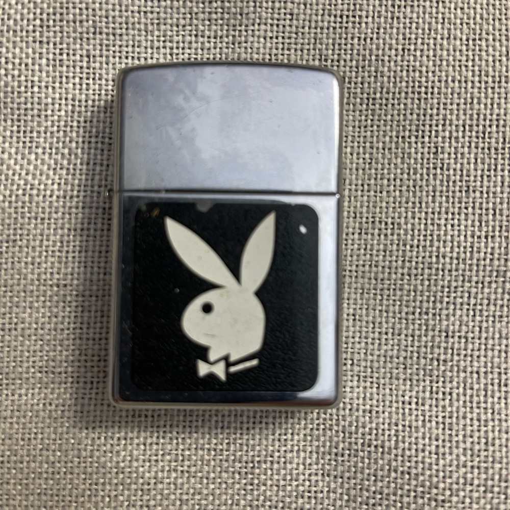 Playboy Bunny Zippo Y2K Silver and Black Lighter